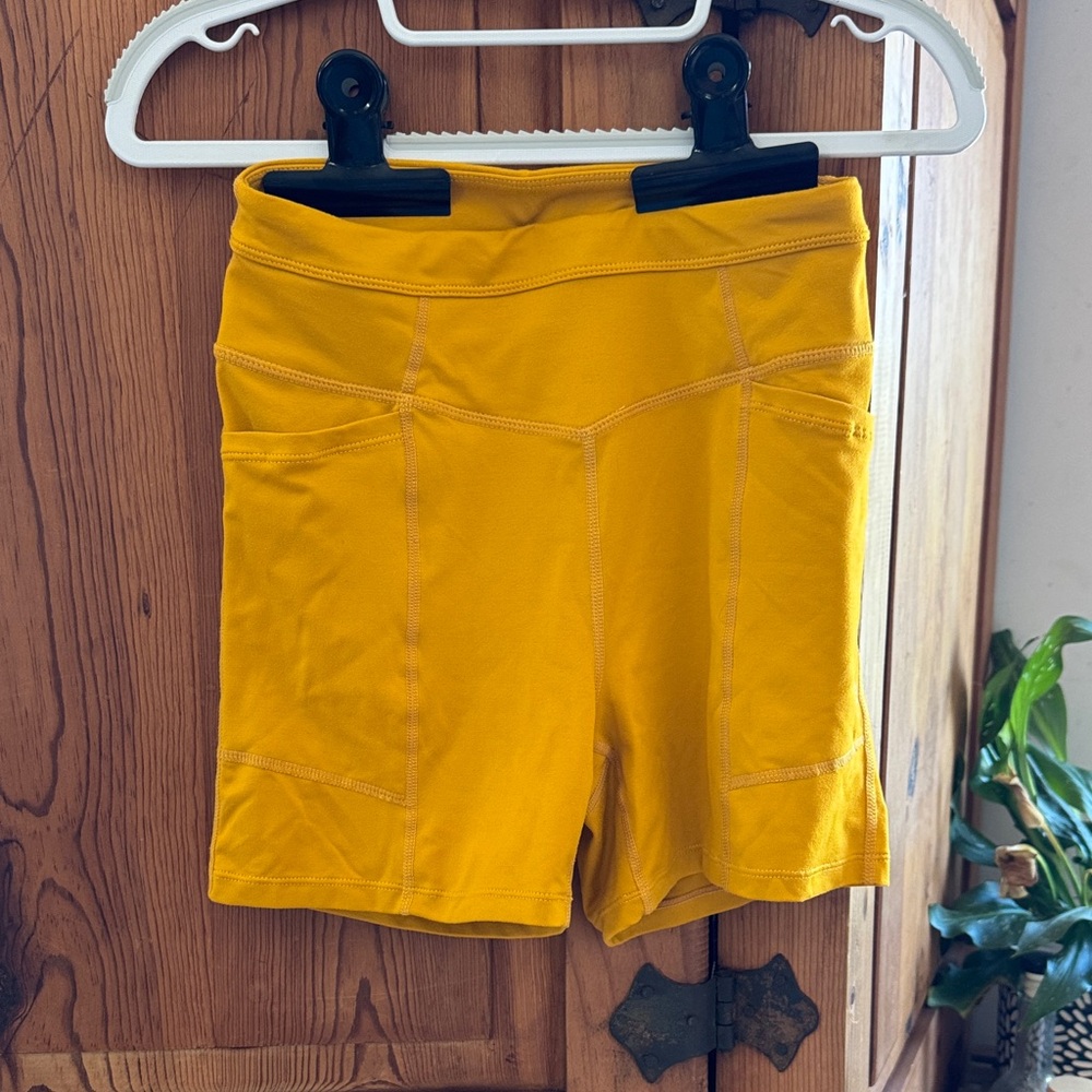 FP Movement by Free People Mustard Bike Shorts